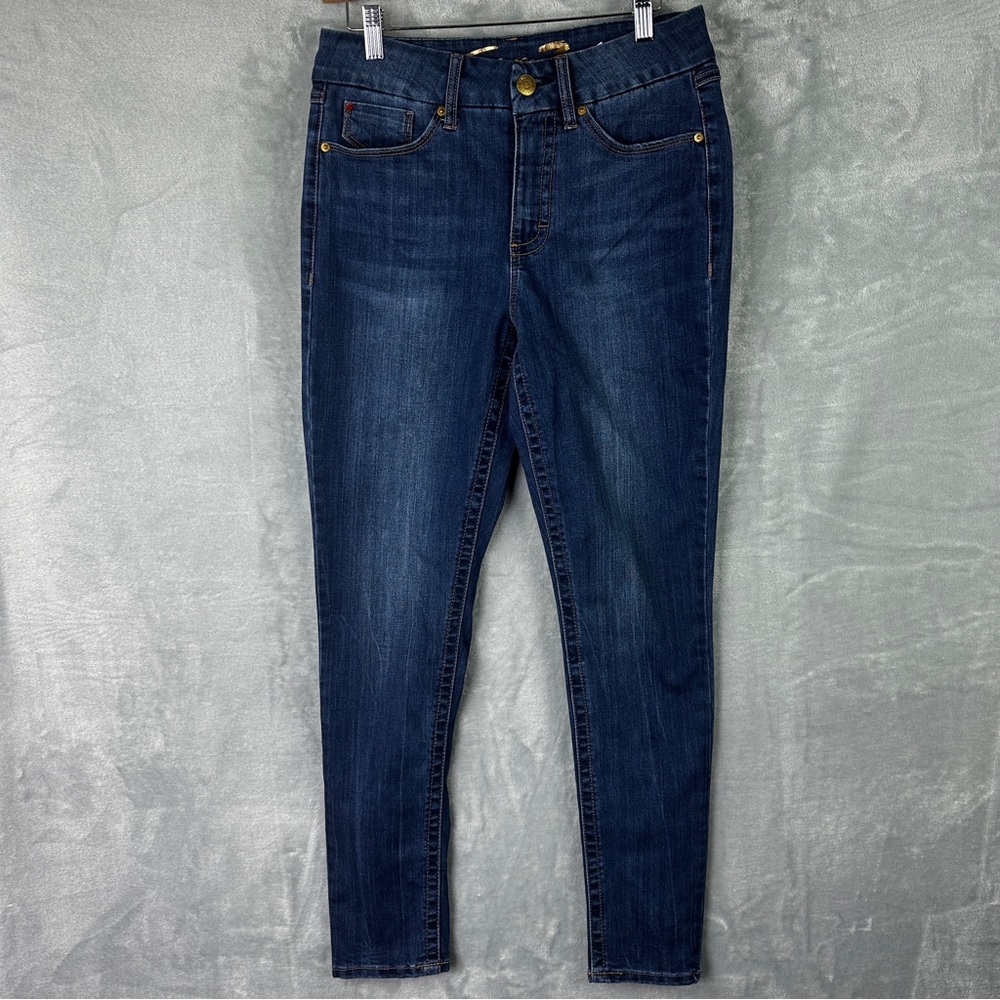 Seven 7 Tummyless‎ High Rise Skinny Jeans size 8 Blue Denim 30x29